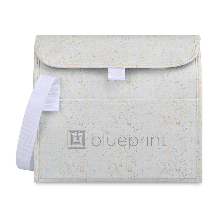 Sami Laminated Recycled Non-Woven Box Cooler - Linen Flecks | Custom Branded | Lemon Print