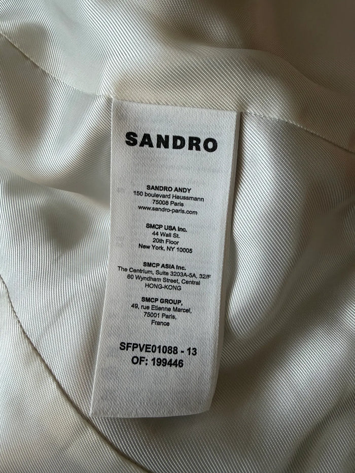 Sandro Cropped Wool-blend , Sfpve01088-ullkavaj NWOT