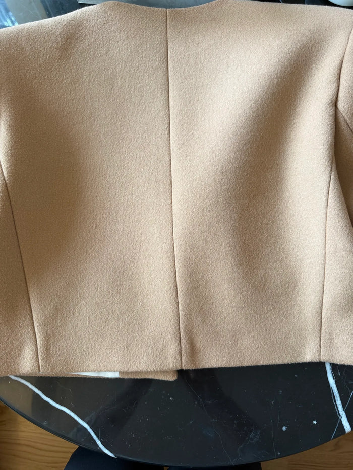 Sandro Cropped Wool-blend , Sfpve01088-ullkavaj NWOT