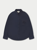 SATIN EMBLEM SHIRT - NAVY