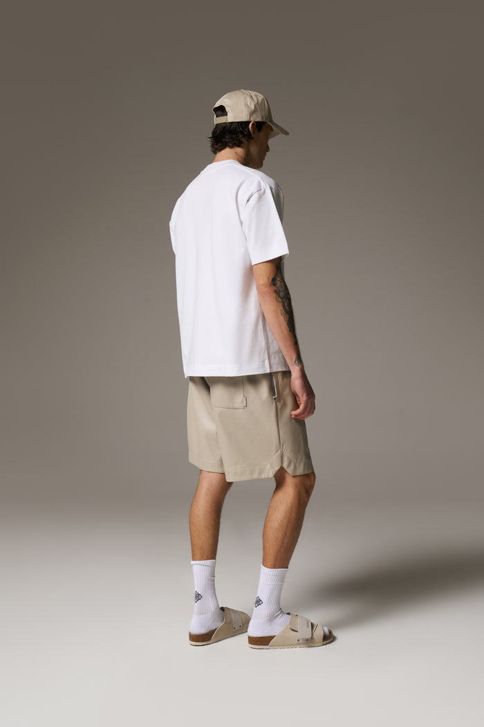 SCRIPT EMBROIDERED T-SHIRT - WHITE