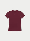 SCULPTING STRETCH EMBLEM BABY TEE - BURGUNDY