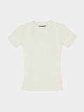 SCULPTING STRETCH EMBLEM BABY TEE - OFF WHITE