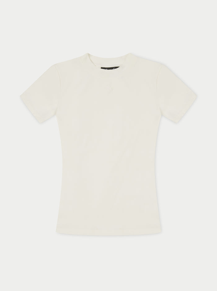 SCULPTING STRETCH EMBLEM BABY TEE - OFF WHITE