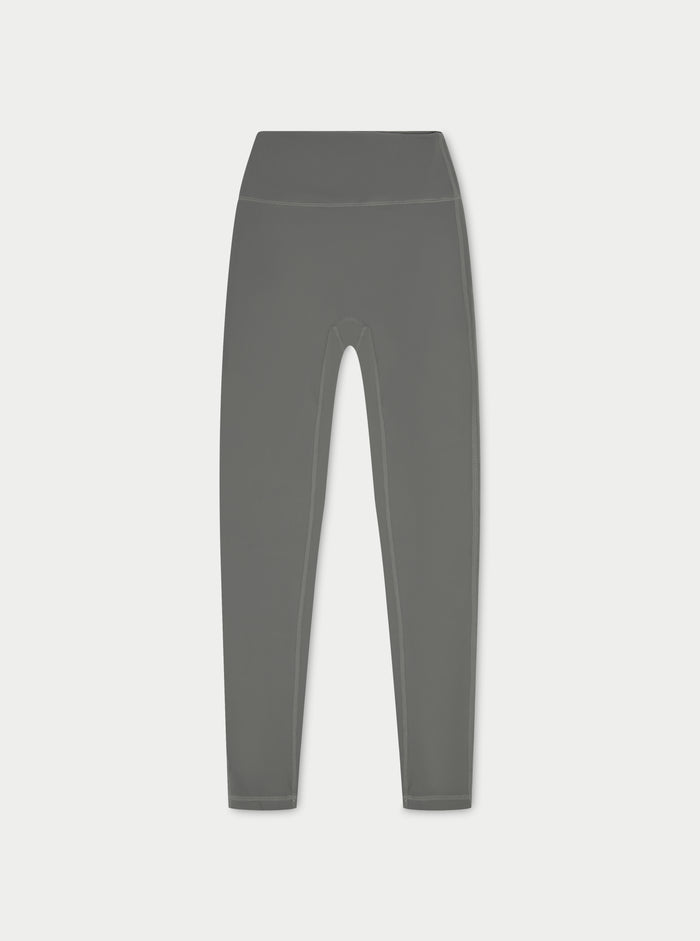 SCULPTING STRETCH EMBLEM LEGGINGS - CHARCOAL