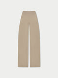 SCULPTING STRETCH FOLDOVER WAISTBAND YOGA PANTS - BEIGE
