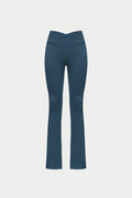 SCULPTING STRETCH ZIP HEM LEGGINGS - PETROL BLUE