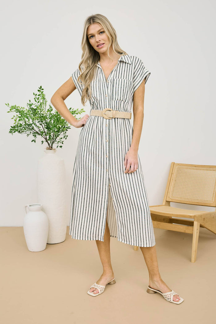 Seabreeze Striped Midi