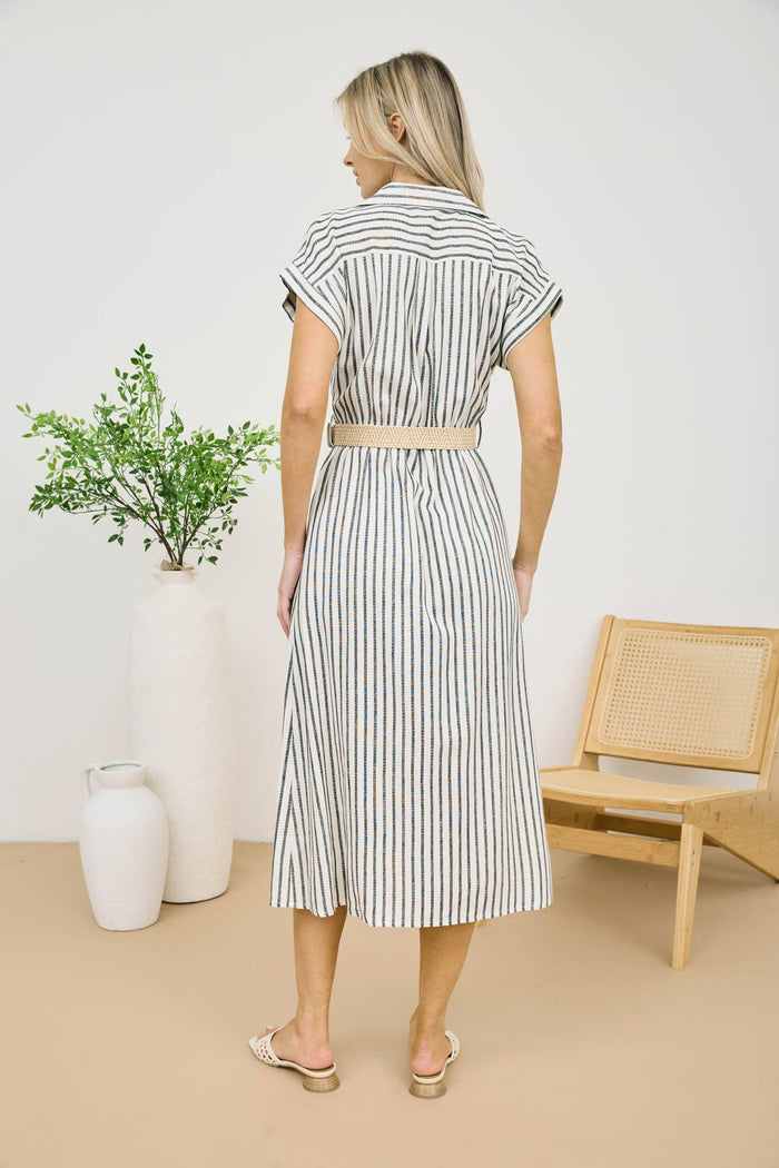 Seabreeze Striped Midi
