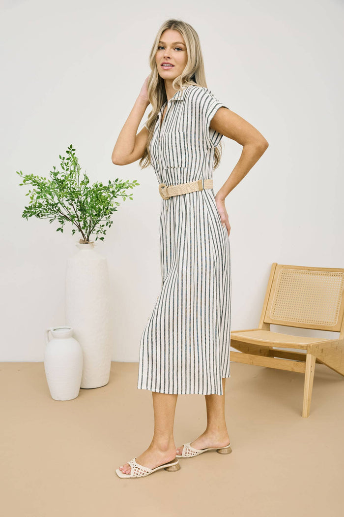 Seabreeze Striped Midi