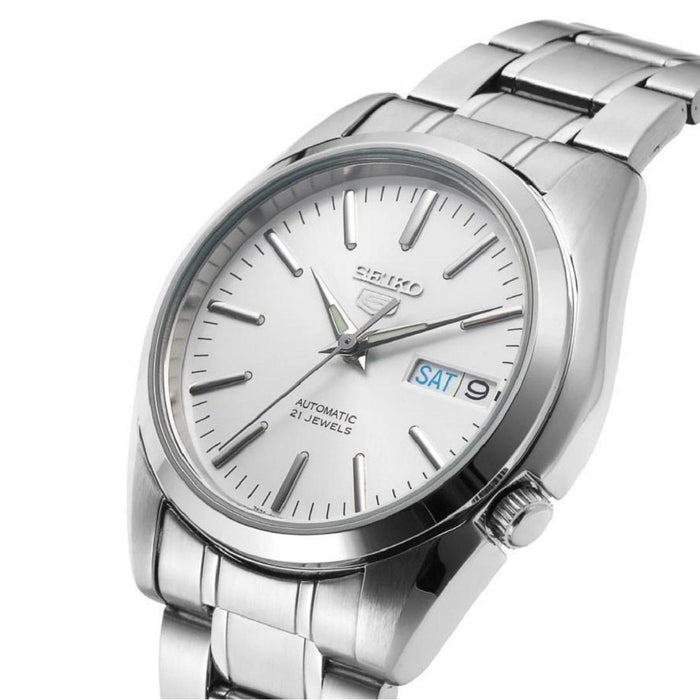 Seiko 5 SNKL41K1 Silver Stainless Automatic Watch Men-Watch Portal Philippines