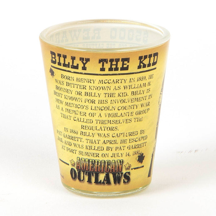 Set of 3 Old West Wanted Poster Shot Glasses