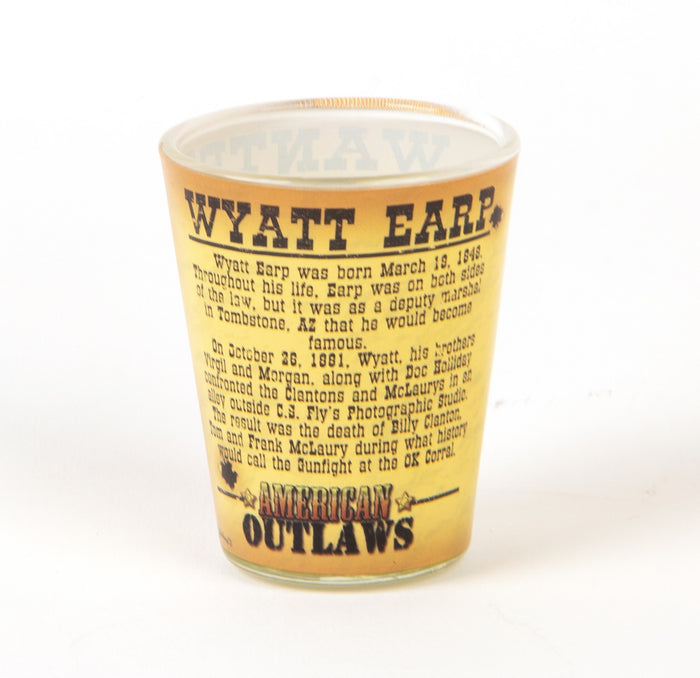 Set of 3 Old West Wanted Poster Shot Glasses