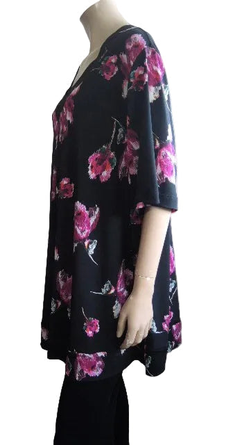 Shelz Stretch V Neck Top