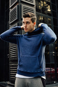 Sherpa Drop Shoulder Hoodie - Blue