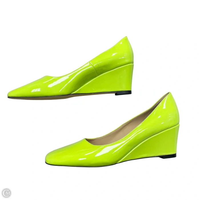 Shoes Heels Wedge By Wayderns In Green, Size: 10.5