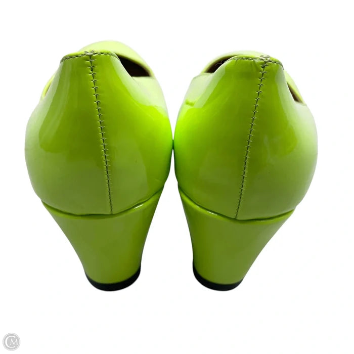 Shoes Heels Wedge By Wayderns In Green, Size: 10.5