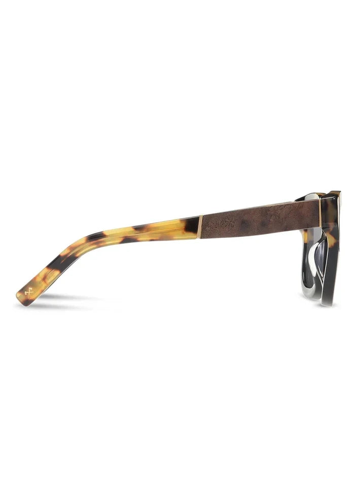 Shwood Lorane Leopard/Elm/Grey Polarized Sunglasses