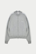 SIDE STRIPE KNITTED TRACK JACKET - GREY MARL