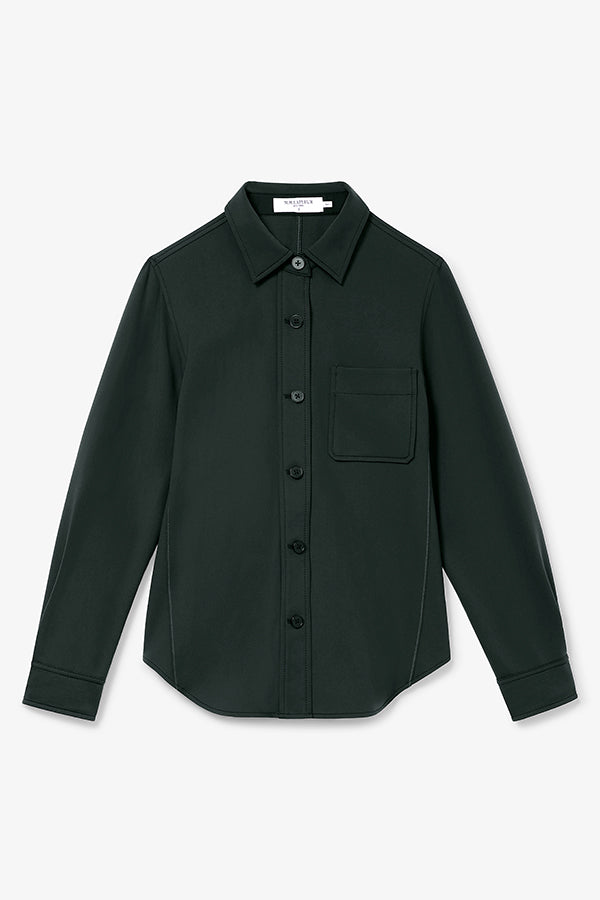 Packshot image of the Sierra shacket in Forest | Exclude | Still