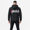 1HUNNA Signature 001 Original Windbreaker in zwart – gedragen achterkant