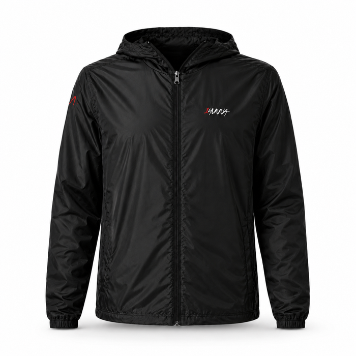 1HUNNA Signature 001 Original Windbreaker in zwart – voorkant