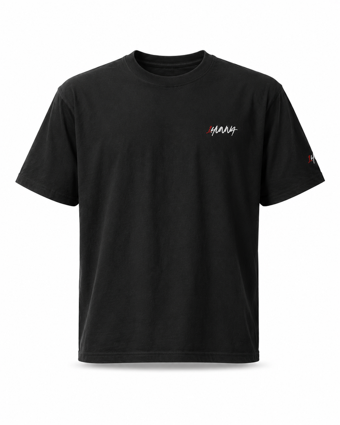 1HUNNA Signature 001 T-shirt in zwart – voorkant