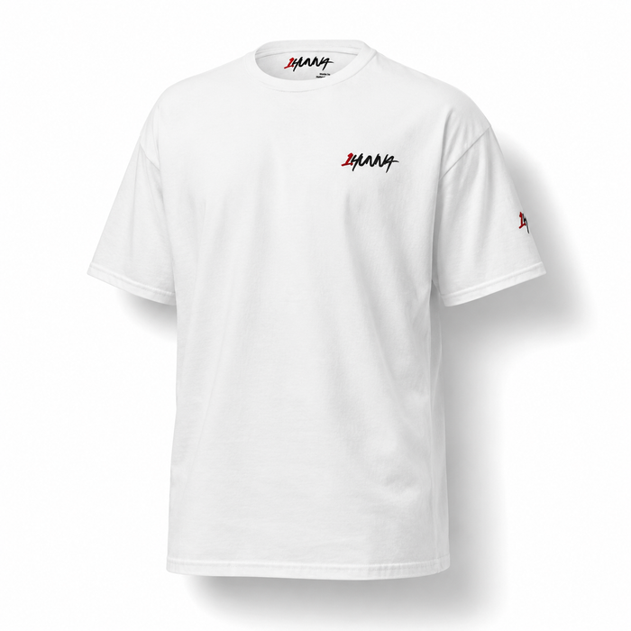1HUNNA Signature 002 T-shirt in wit – voorkant