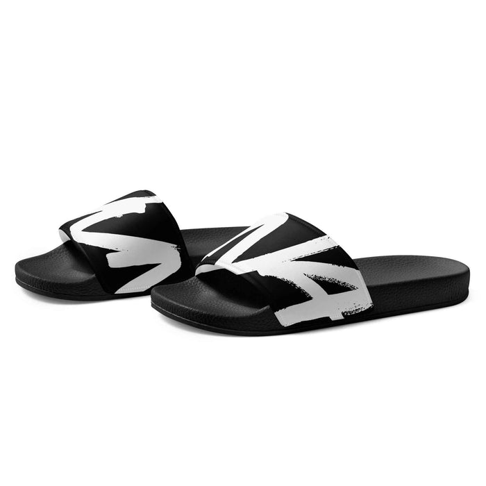 1HUNNA Signature Pool Slides in zwart – schuin linkeraanzicht