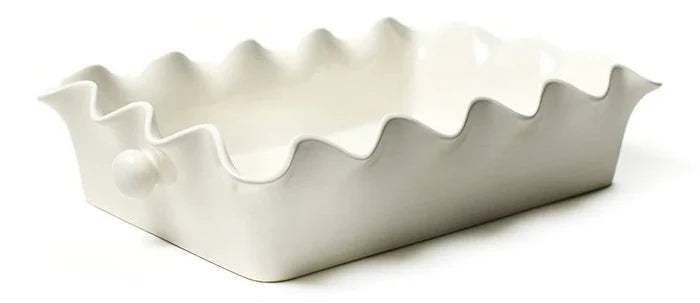 Signature White Large Ruffle Casserole