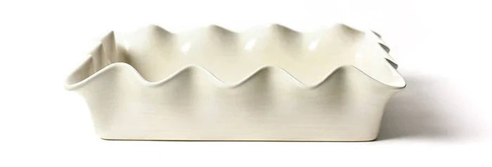 Signature White Medium Ruffle Casserole