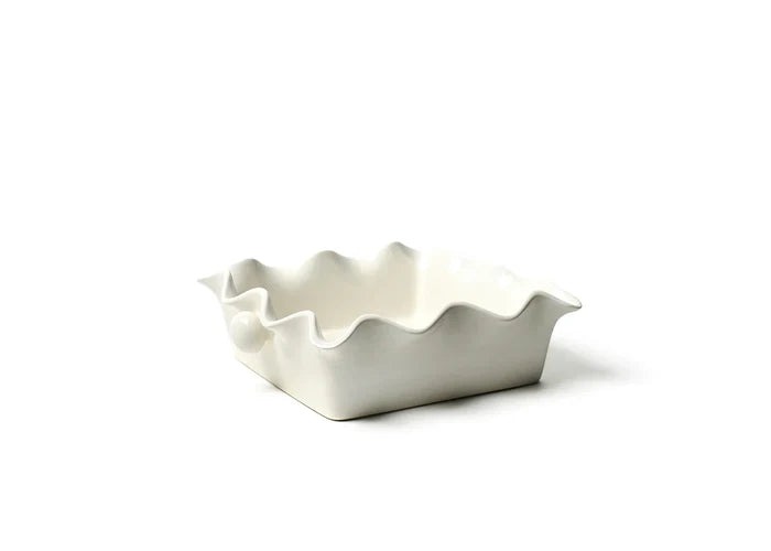 Signature White Square Ruffle Casserole