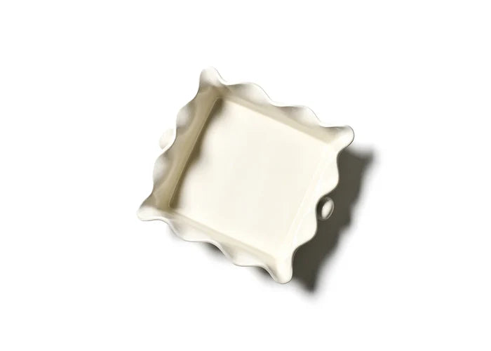 Signature White Square Ruffle Casserole