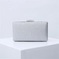 Silver Glitter Clutch Bag