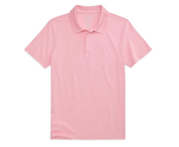 Sakura | Front view of Silver Pique Polo in Sakura