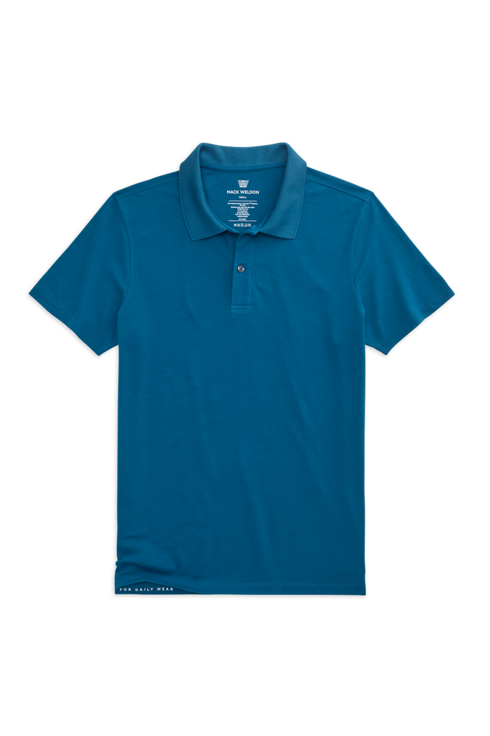 Deep Lake | Front view of SILVERKNIT Polo in Deep Lake