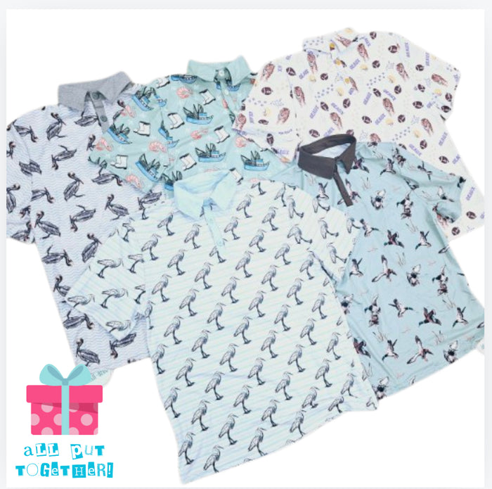 Men's illustrated graphic polo shirt | All Put Together
