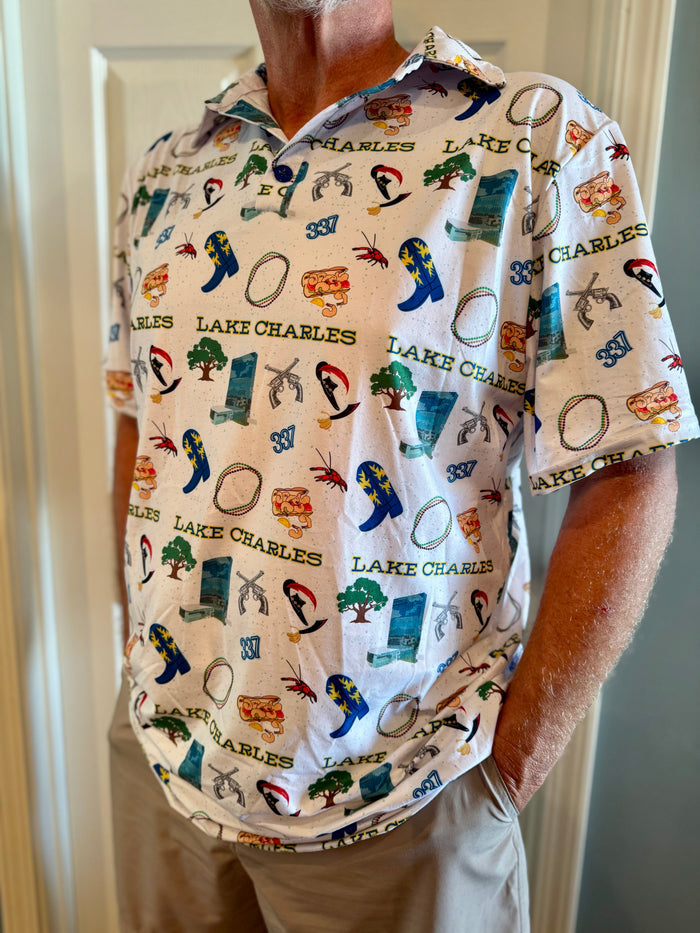 Men's illustrated graphic polo shirt | All Put Together