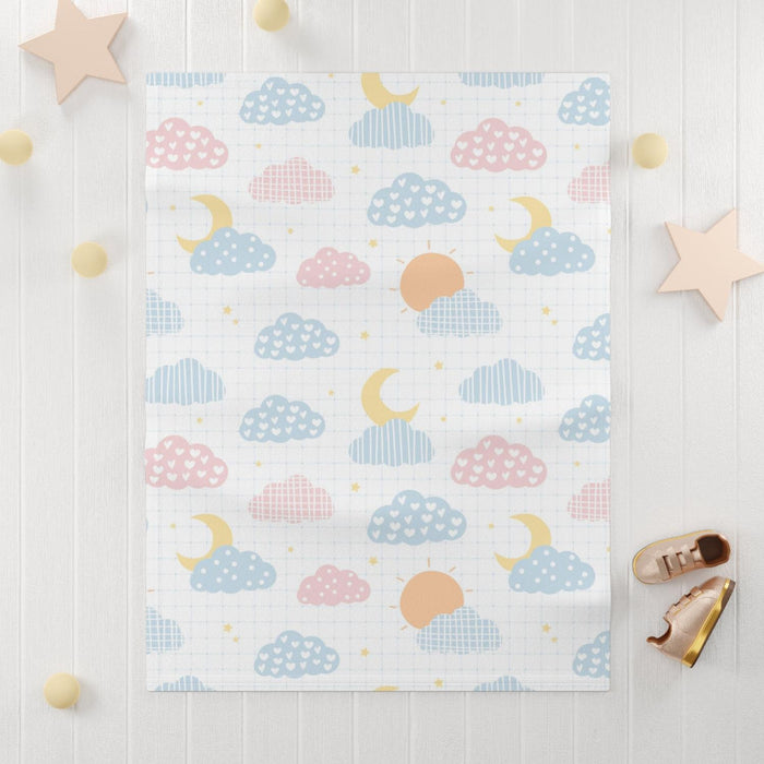 Neutral Baby Blankets Sleeping Moon, Nursery Bedding, Modern Nursery, Baby Bedding | Pippa + June