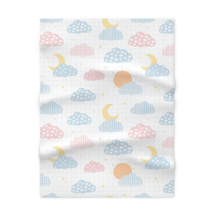 Neutral Baby Blankets Sleeping Moon, Nursery Bedding, Modern Nursery, Baby Bedding | Pippa + June