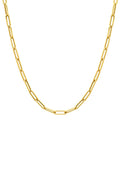Small Link Paperclip Chain - 14kt Yellow Gold