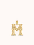 Small Southwestern Letter Charm - Yellow Gold