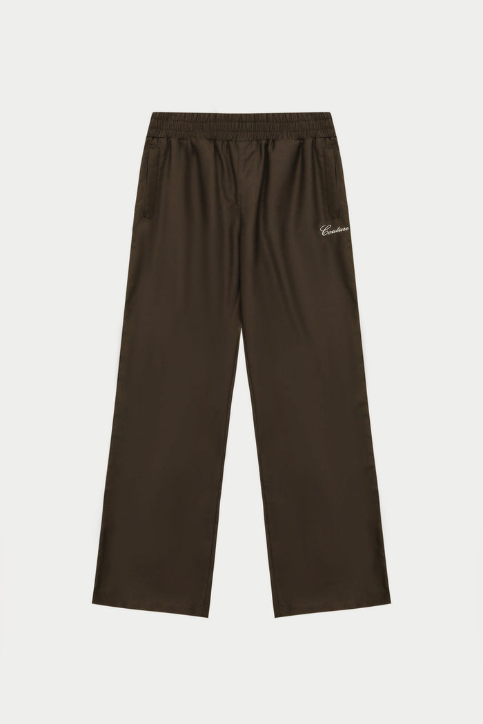 SMART PIPED TROUSERS - BROWN
