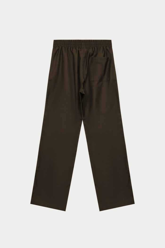 SMART PIPED TROUSERS - BROWN