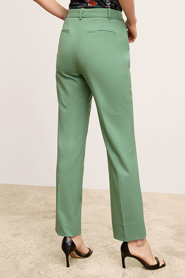 back image of a woman wearing the smith pants in parisian green | Exclude | Grid Hover