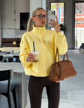 Snap Collar Sierra Sweatshirt in Lemon Sorbet