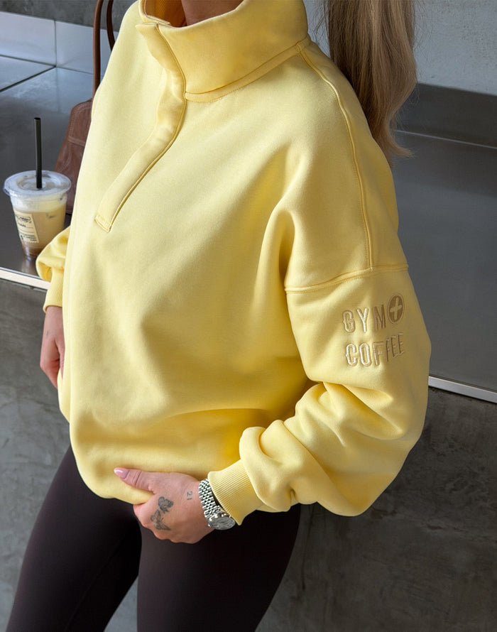 Snap Collar Sierra Sweatshirt in Lemon Sorbet
