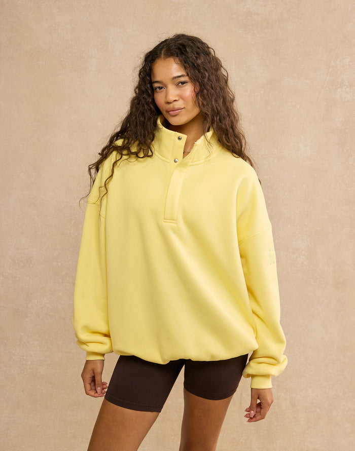 Snap Collar Sierra Sweatshirt in Lemon Sorbet