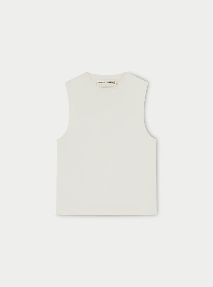 SOFT TOUCH HIGH NECK EMBLEM RACER - OFF WHITE