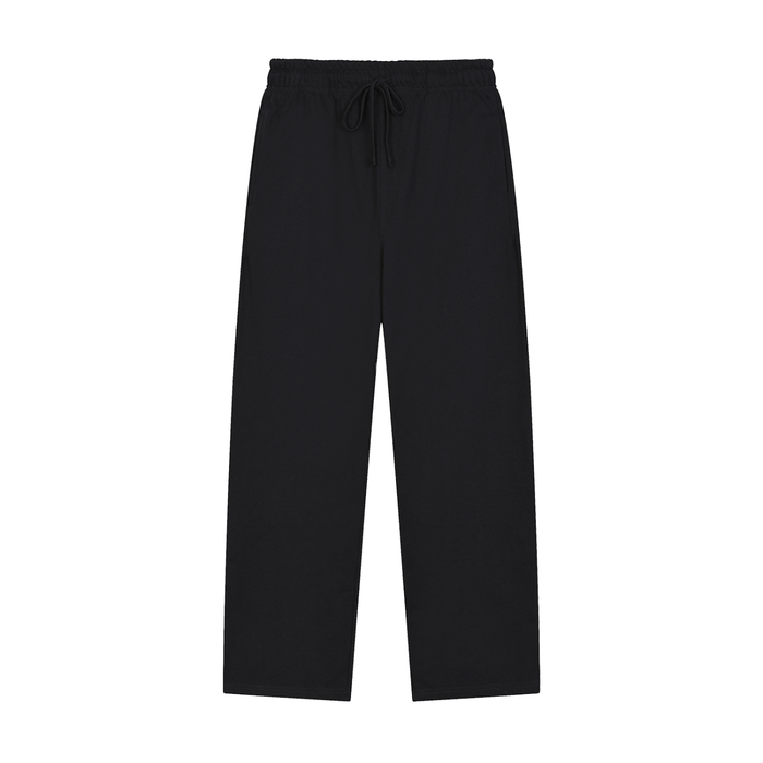 Solid Color Straight-Leg Sweatpants